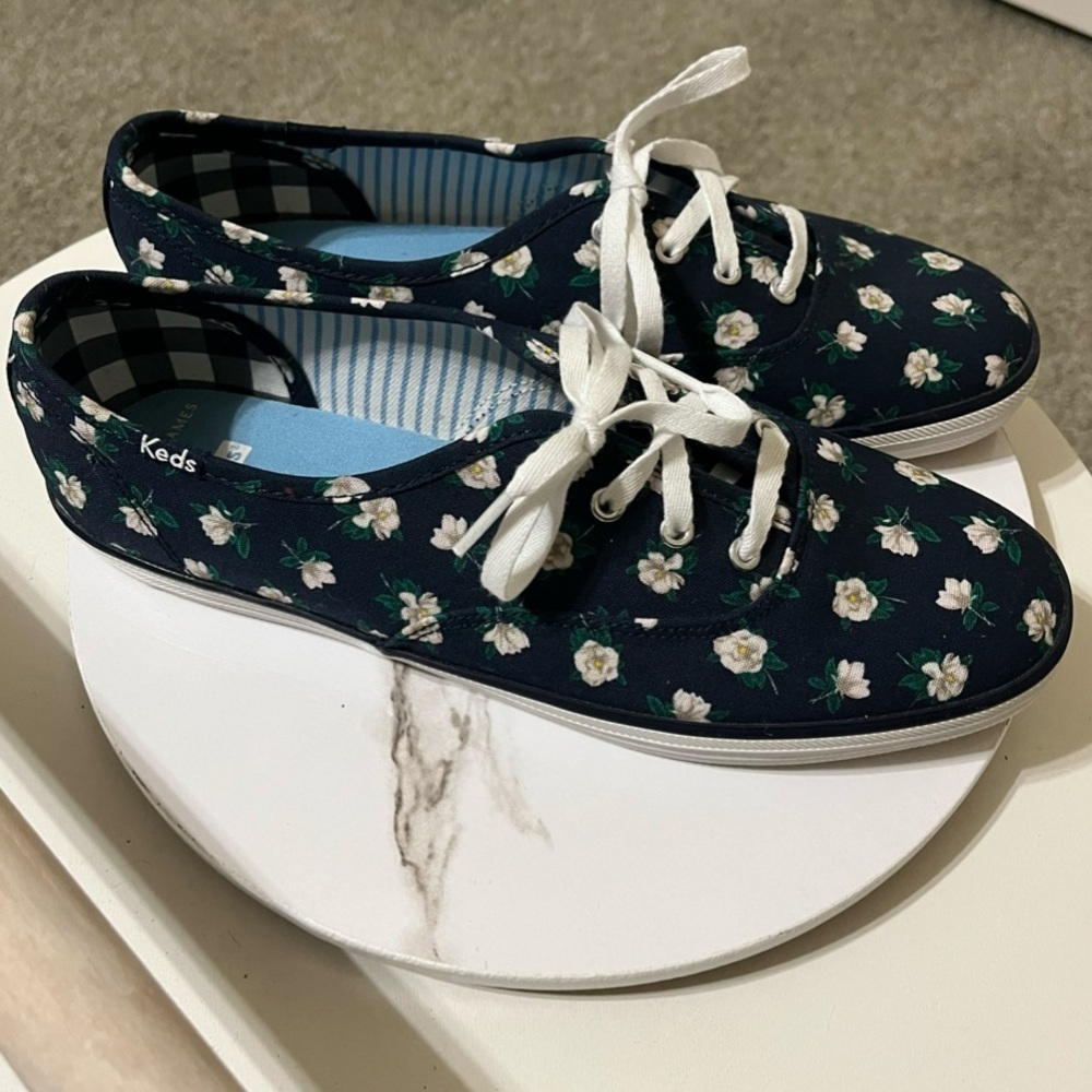 KEDS X DRAPER JAMES Champion DJ Women’s Navy Magnolia Sneakers Size 7.5